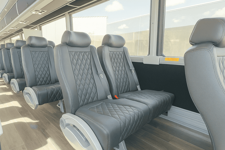 interior of Coach Bus Santa Maria charter bus