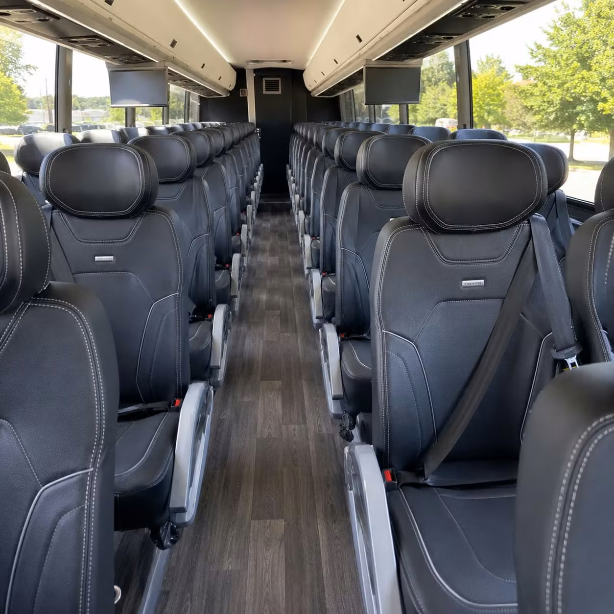 santa maria charter bus inside