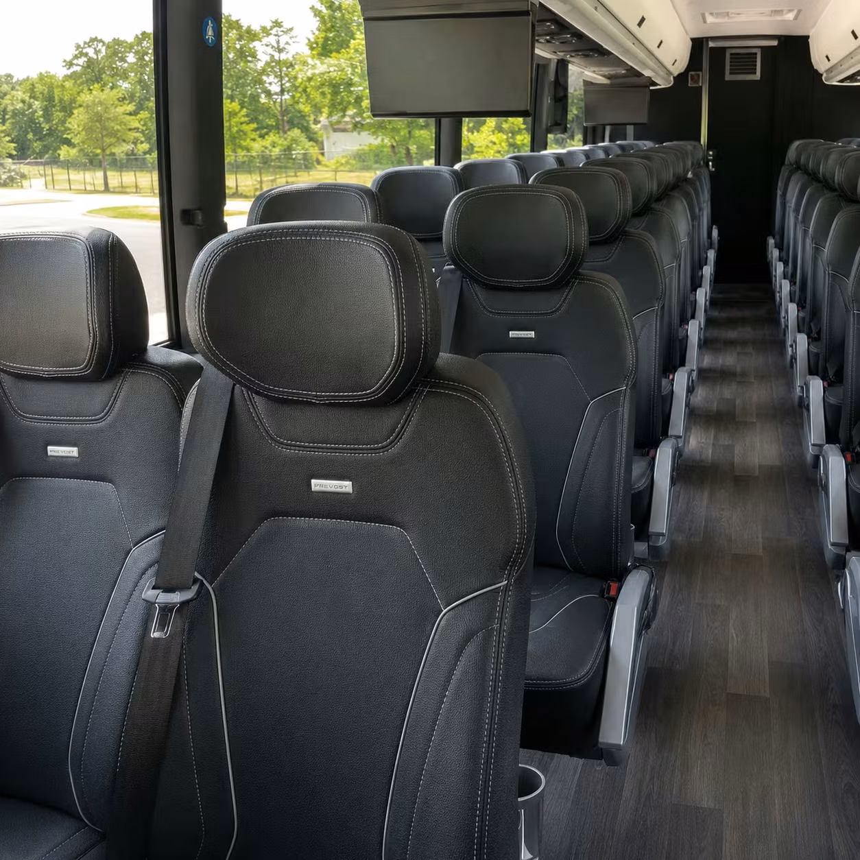 santa maria charter bus rental interior